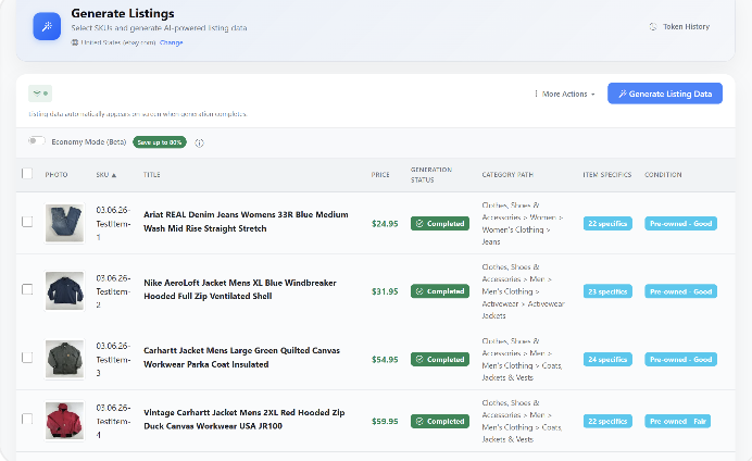 spadeberry listing tool